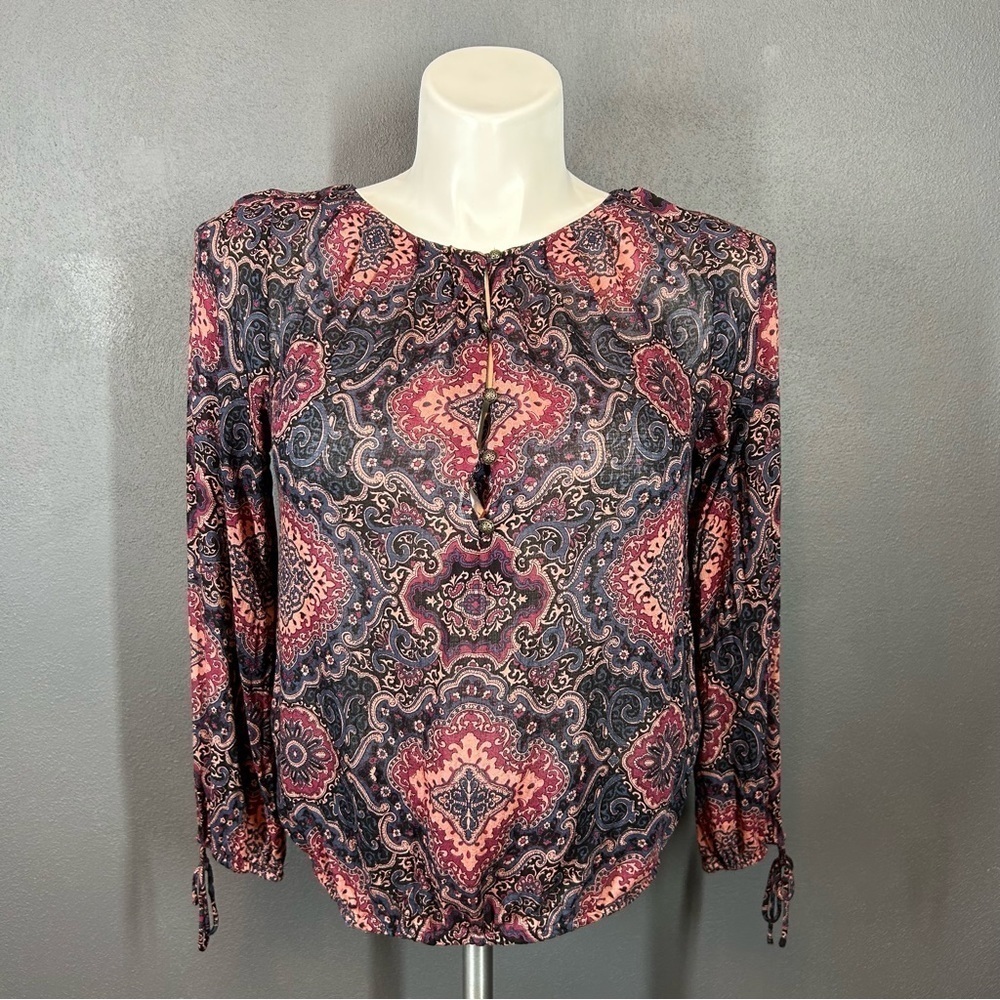 The Lucky Brand Pattern Long Sleeve Blouse S